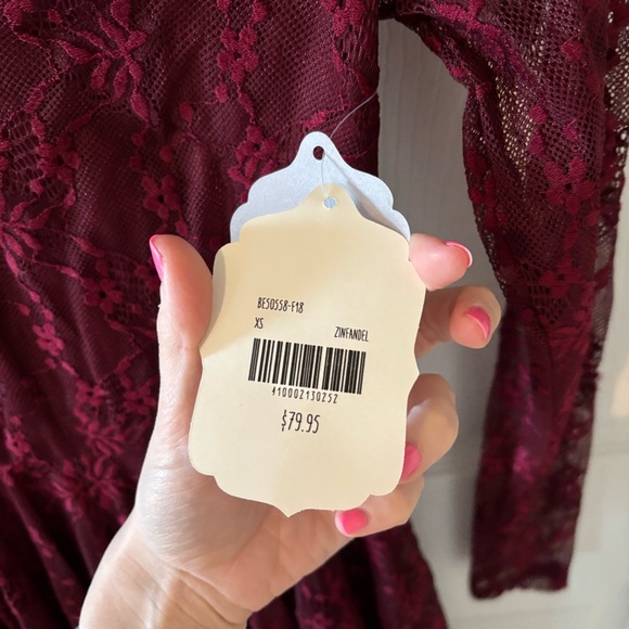 NWT Maroon Altar’d State Skater Dress size XS - Picture 3 of 5